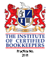 Crest and membership of the Institute of Certified Bookkeepers